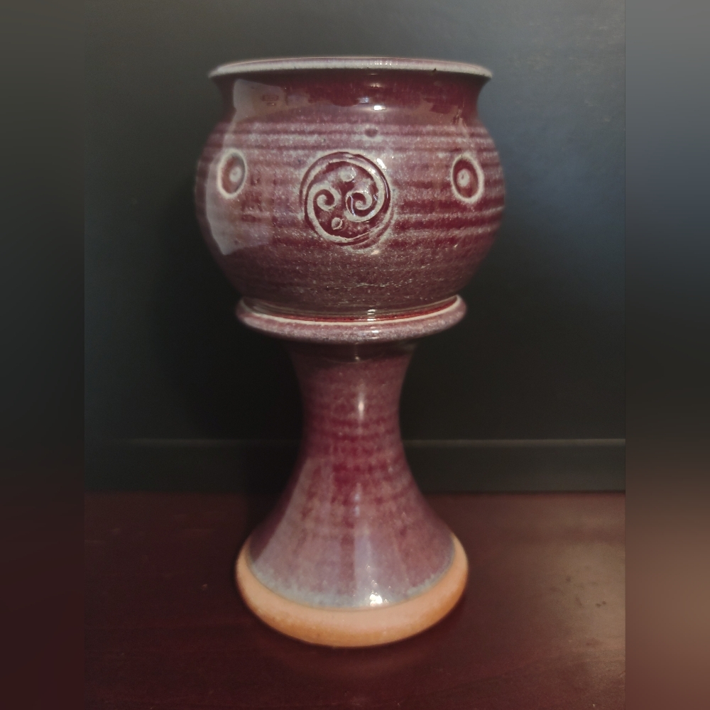 CELTIC CLAYS POTTERY GOBLET, HANDMADE IN IRELAND - NEW